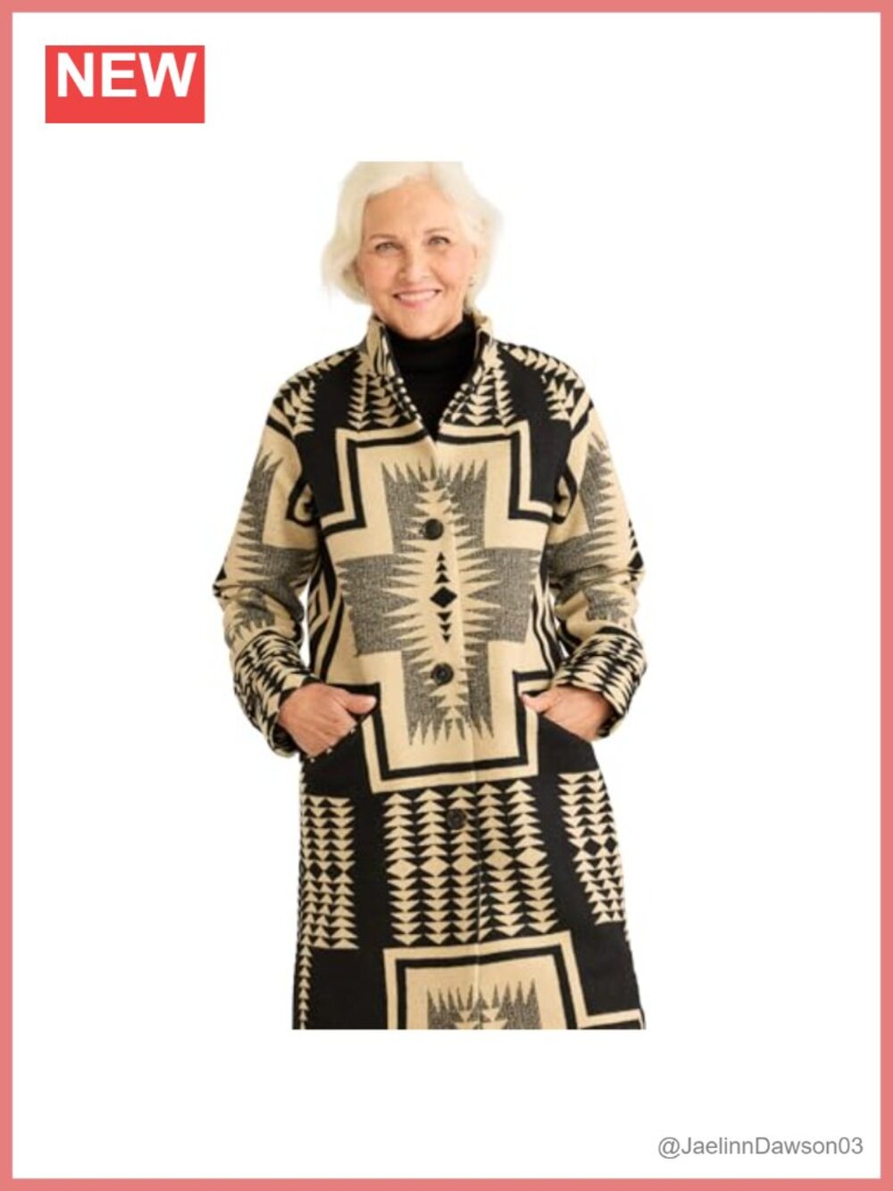 Pendleton Timberline Wool Coat Button Front Long Overcoat